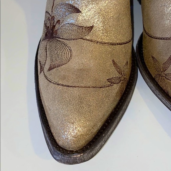 NIB Old Gringo metallic gold Flora Loca ankle boot - Picture 4 of 14